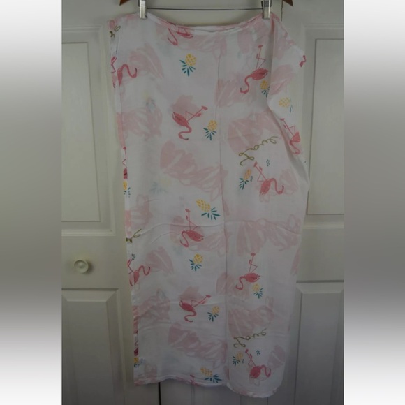 Monarca Flamingo Pineapple Love Baby Swaddle Blanket Muslin Bamboo Pink White - Picture 4 of 6